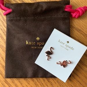 kate spade Rose Gold Flamingo Studs